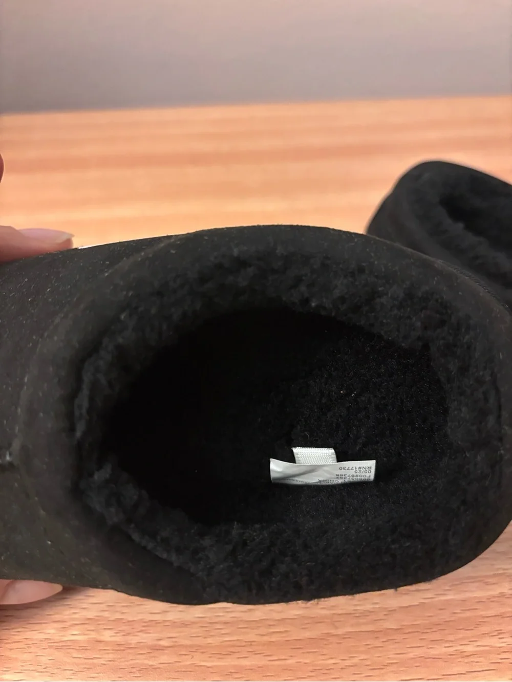 Cat & Jack Black Kids Slip-On Cozy Slippers
